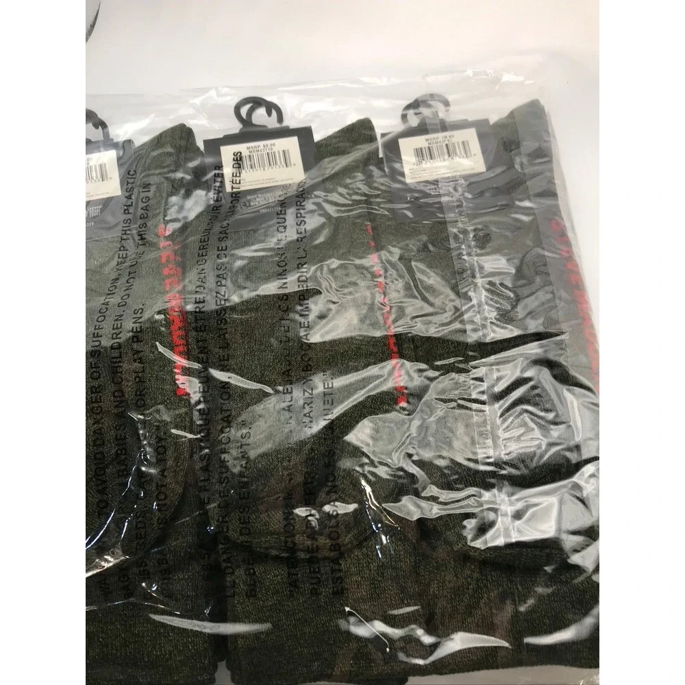 Steve Madden Mens Crew Socks 6 Pack Green Camo Casual Shoe Size 6-12.5‎ MSM43710